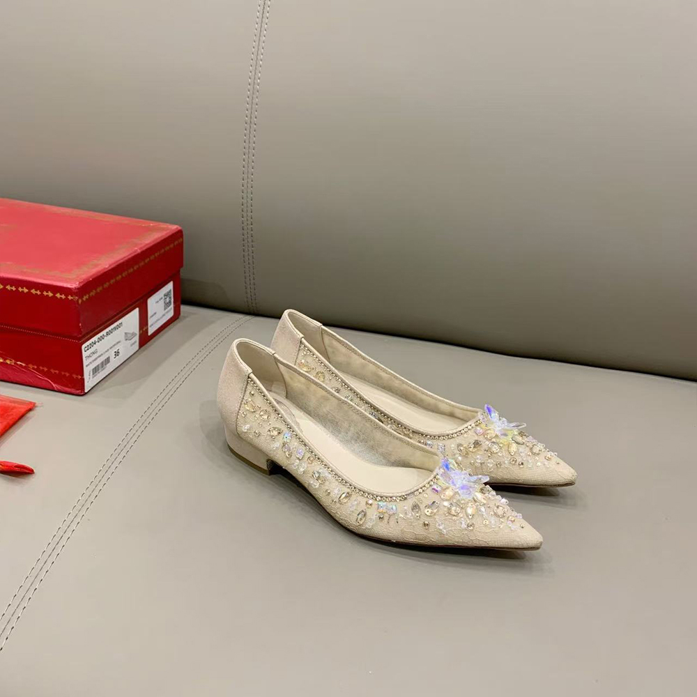 Rene Caovilla Cinderella Crystal High Heels