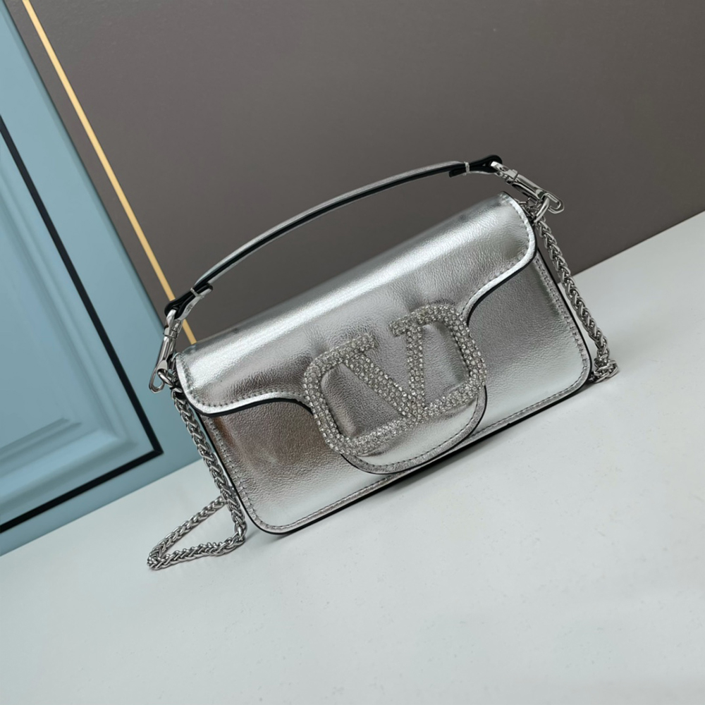VALENTINO GARAVANI LOCÒ MICRO BAG WITH CHAIN AND JEWEL LOGO