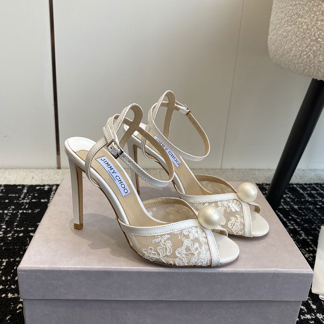 Jimmy Choo Sacora Leather Slingshot Fashion Buckle Slide Sandal