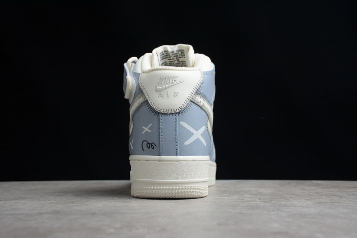 Kaws x Nike Air Force 1 07 Mid White Blue Black CW2308-211
