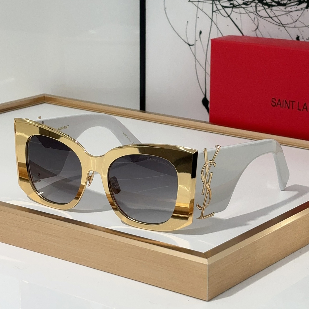 Saint Laurent YSL Logo Embellished Sunglasses