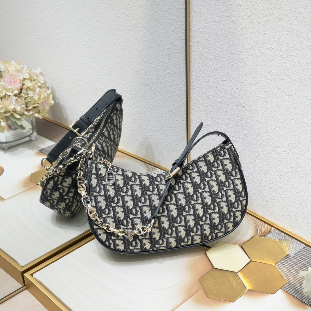 DIOR CD Lounge Half Moon Shoulder Bag