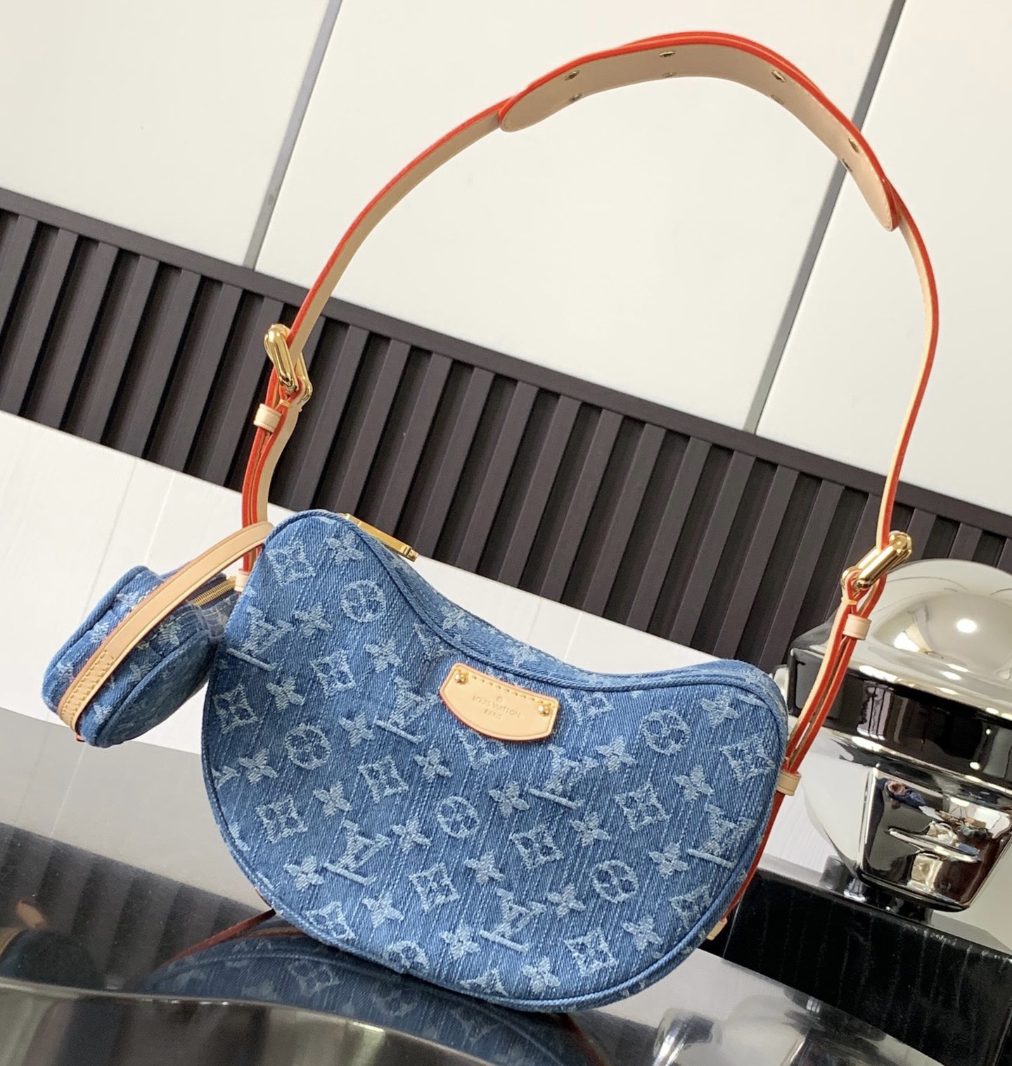 Louis Vuitton LV CROISSANT Denim Handbag
