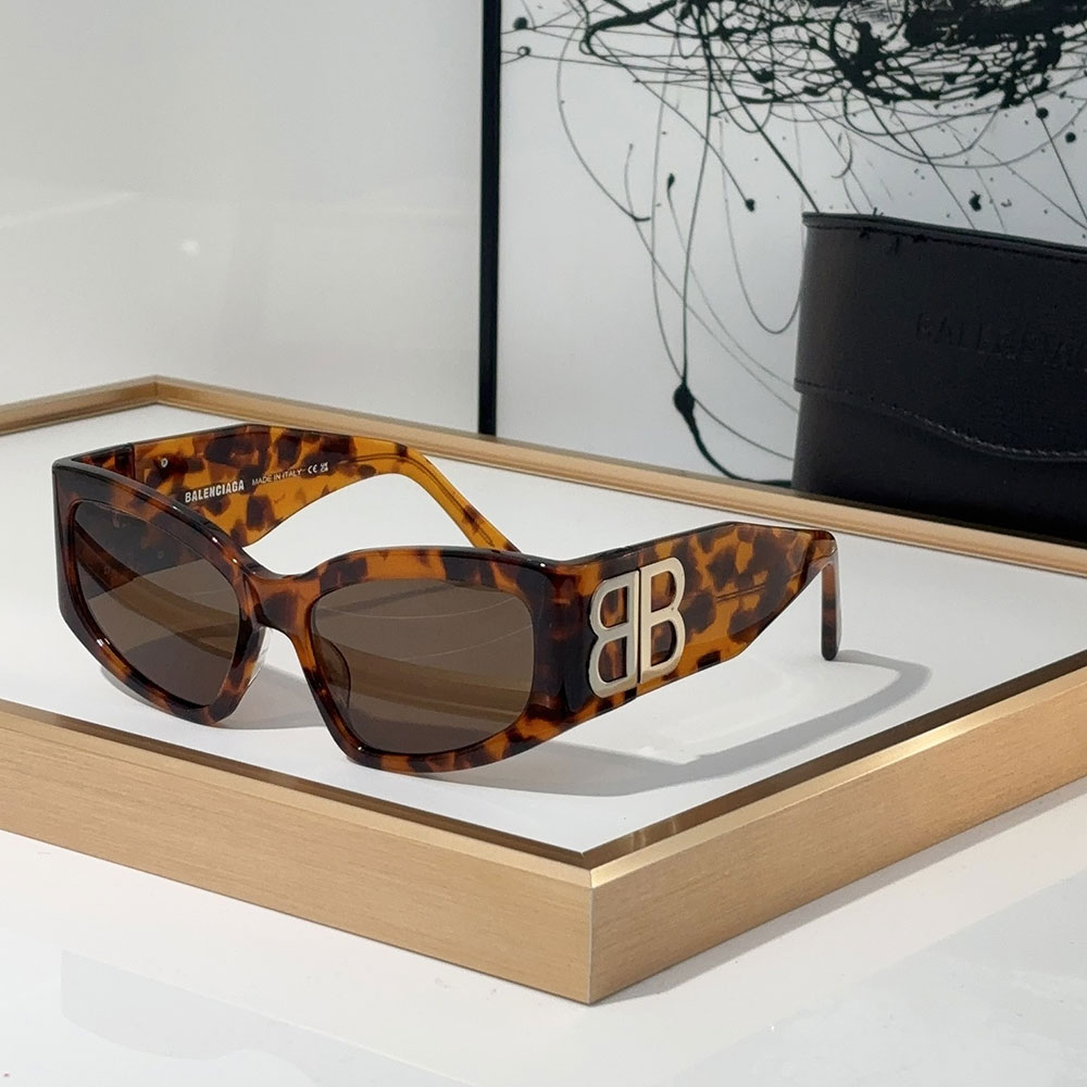 Balenciaga  Mirror leg Logoo Aviator Sunglasses