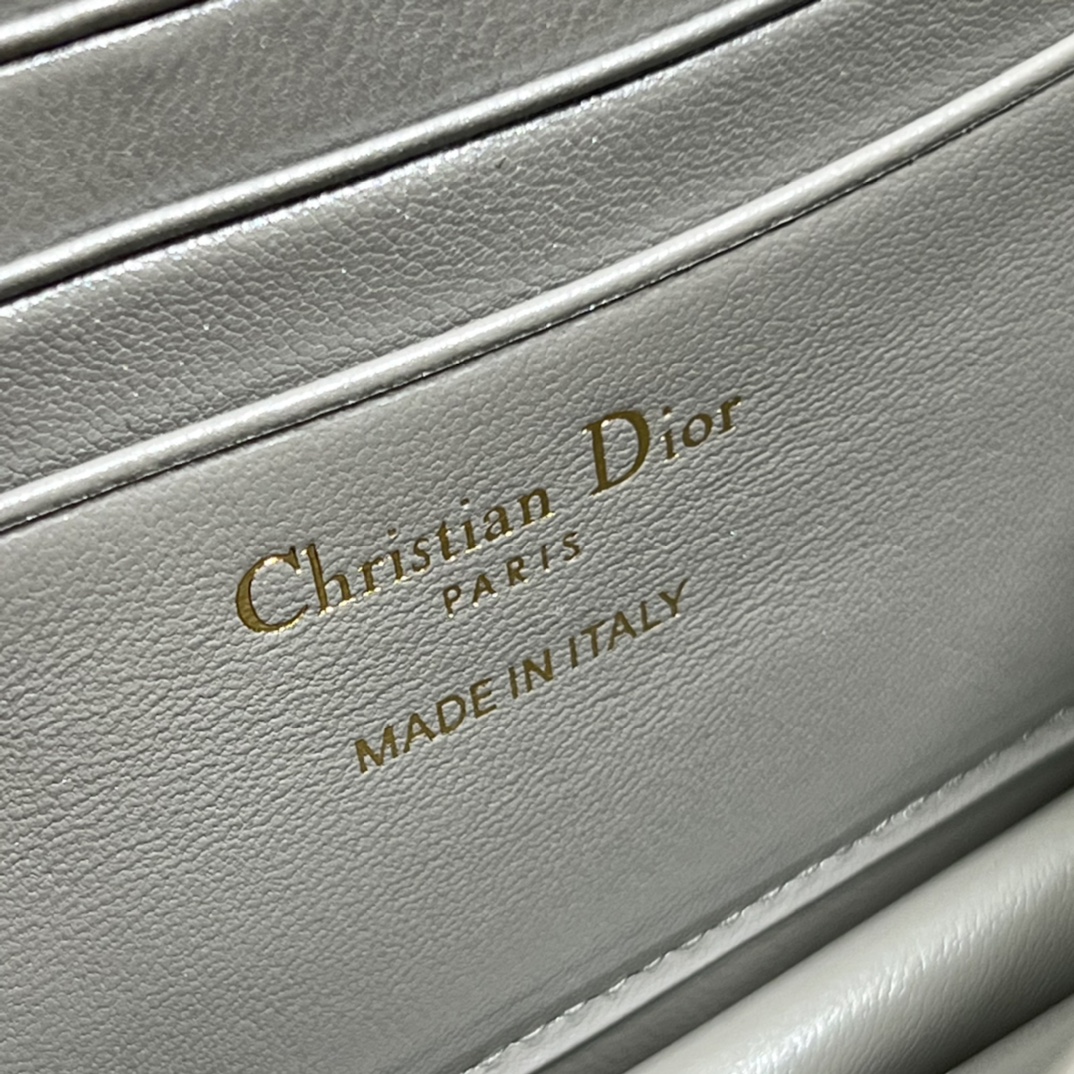 Dior Miss Mini Bag Metallic Gray Cannage