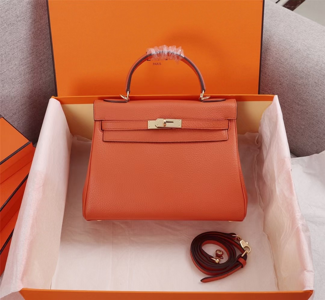 Hermes Kelly Gold Buckle Bag Hanbag-Togo