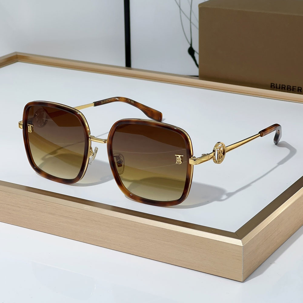 Buberry  Slim Hollowed out Logo on Mirror legs Sunglasses