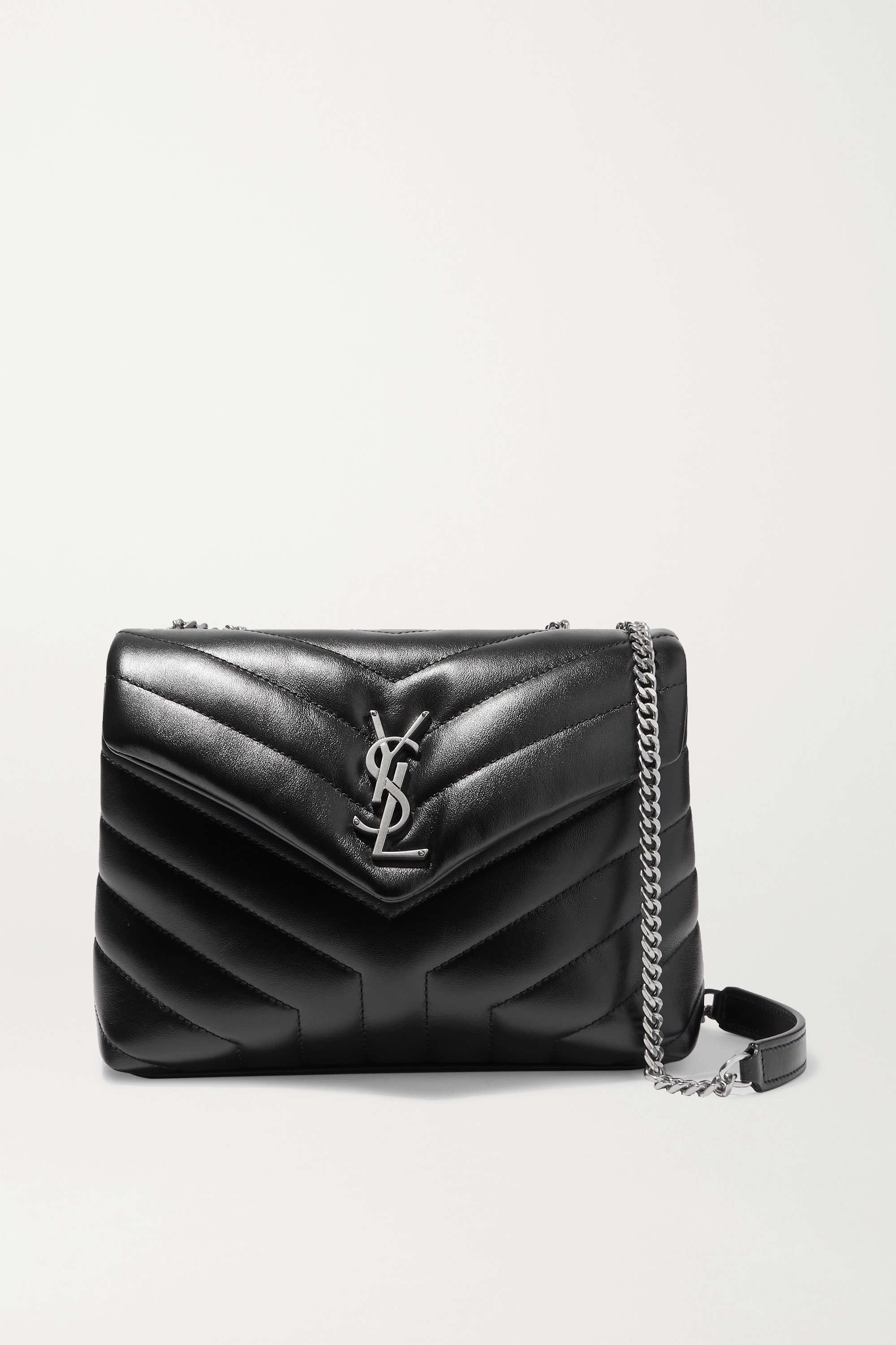Saint Laurent Loulou small quilted leather shoulder bag black