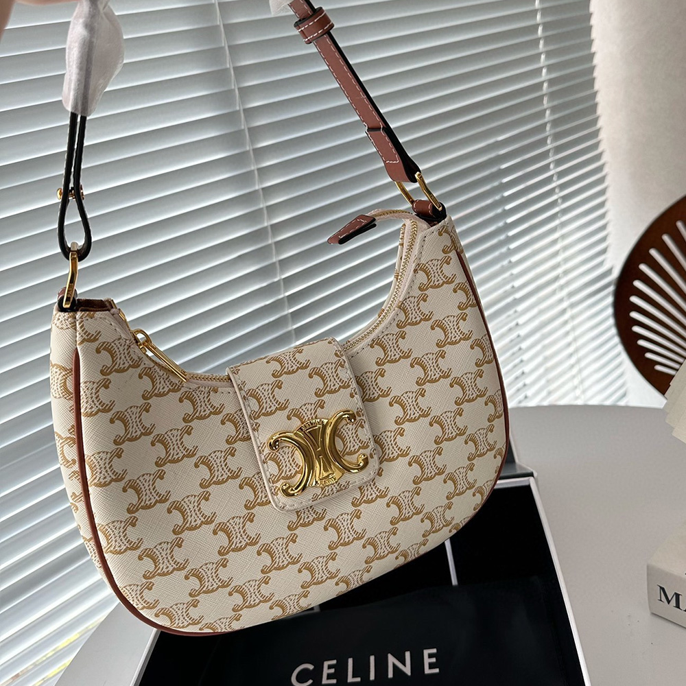 Celine Triomphe Canvas&Leather hand shoulder bag