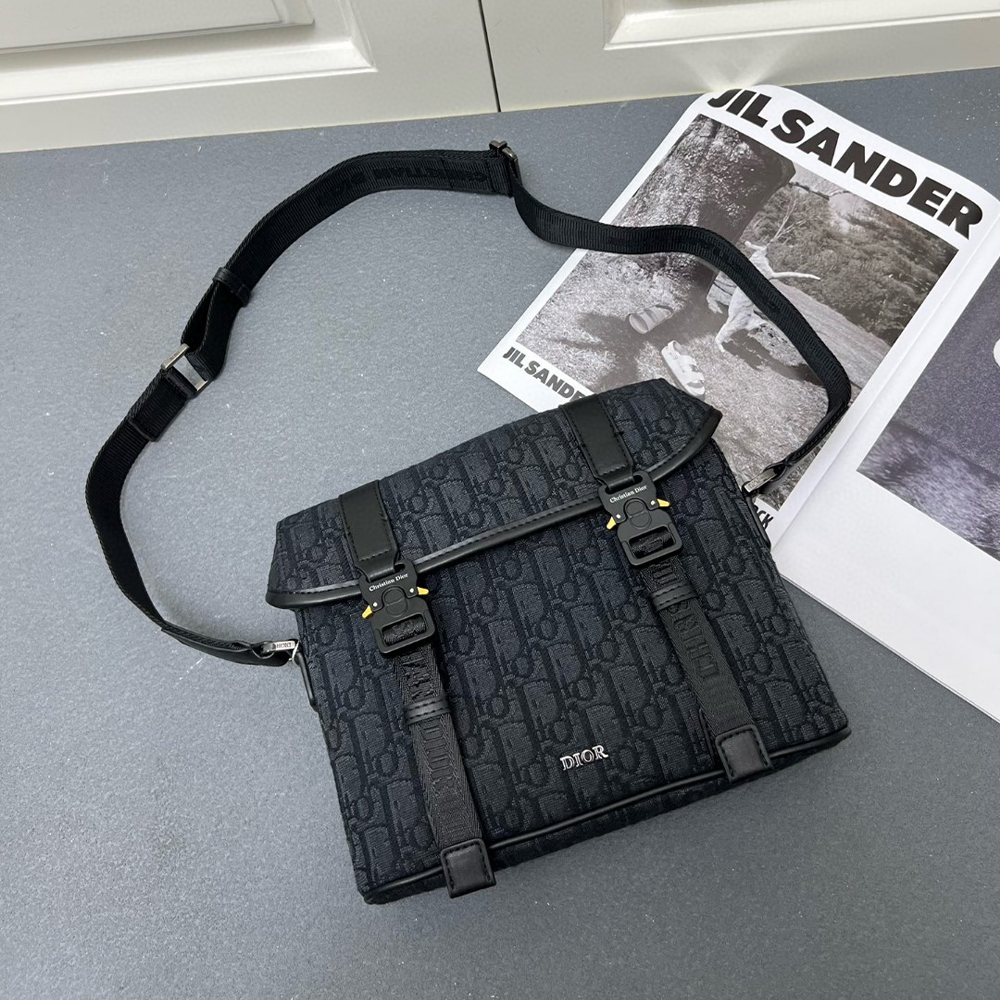 Dior Hit The Road Grained Leather Crossbody Bag