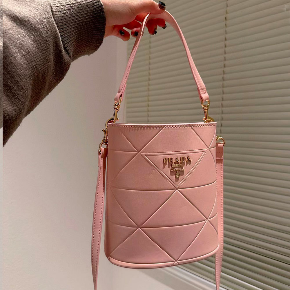 Prada Checkered Bucket Bag