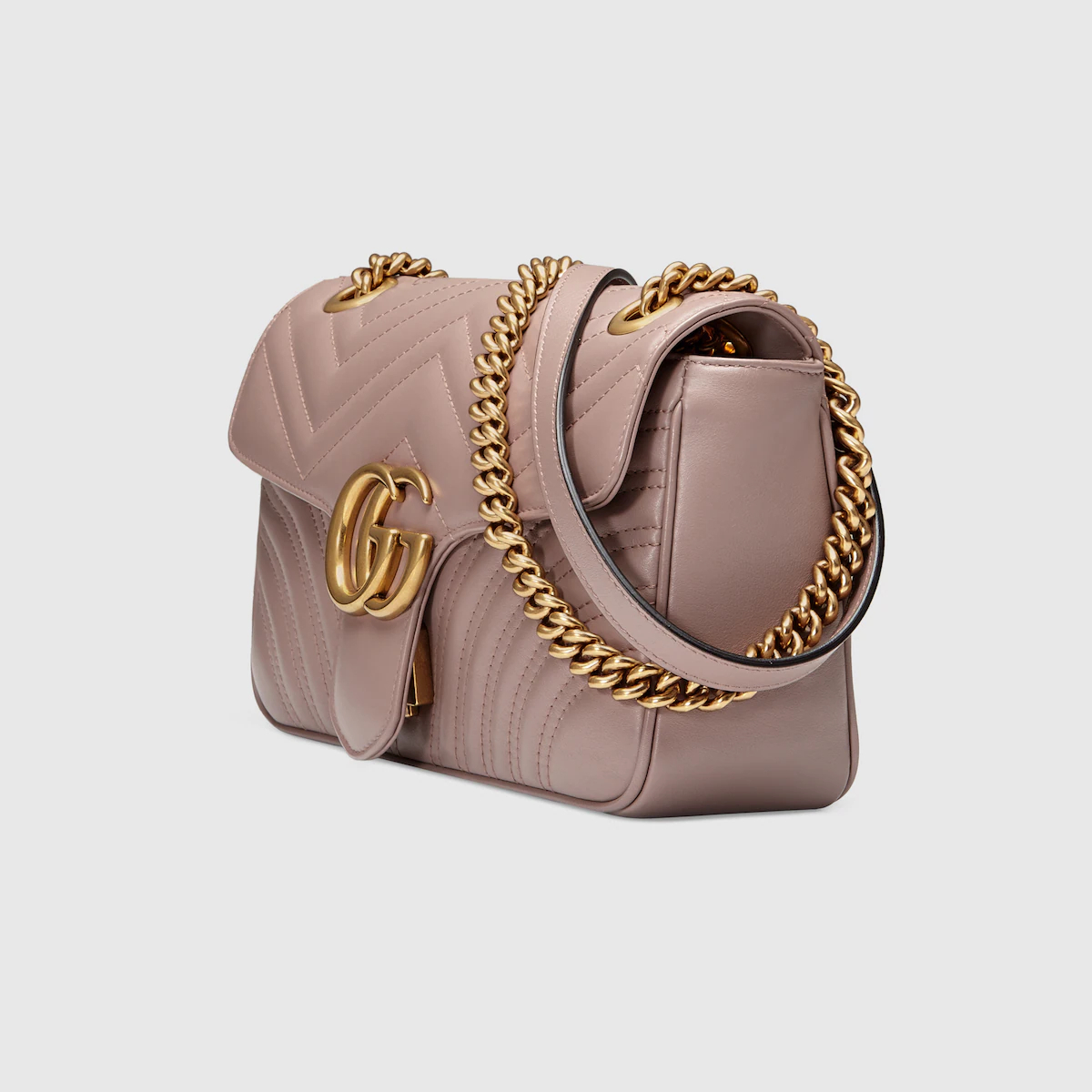 Gucci GG Marmont Small Shoulder Bag in pink leather