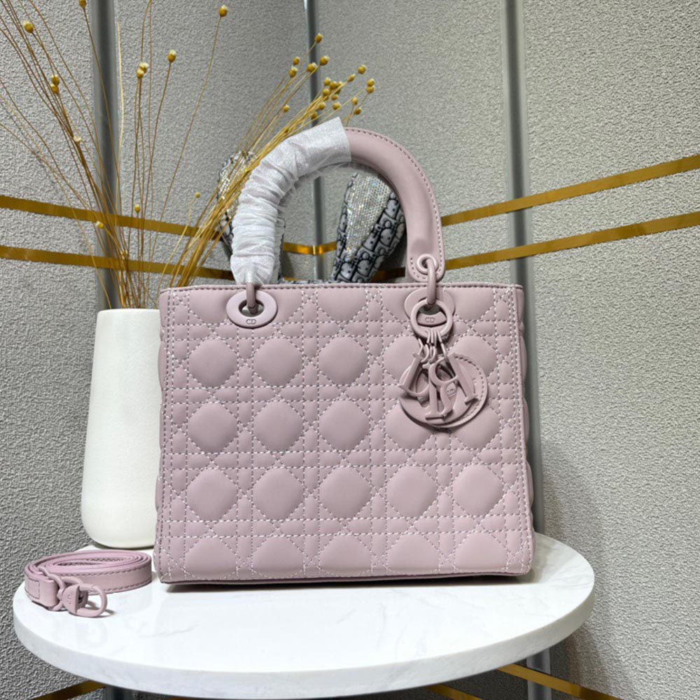 Dior The LADY DIOR Medium Bag-Matte cowhide leather