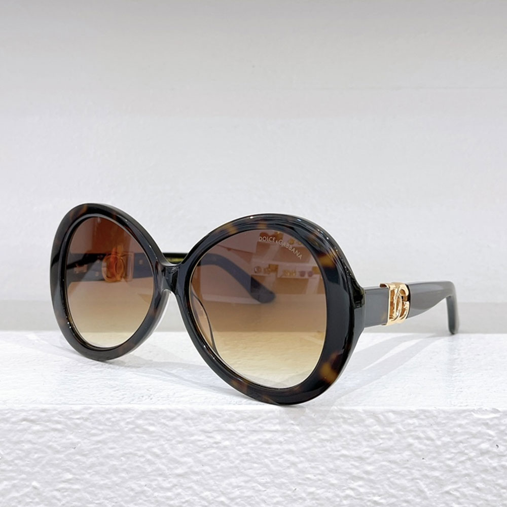 DOLCE & GABBAN DG Mirror leg Hollowed out Logo Sunglasses