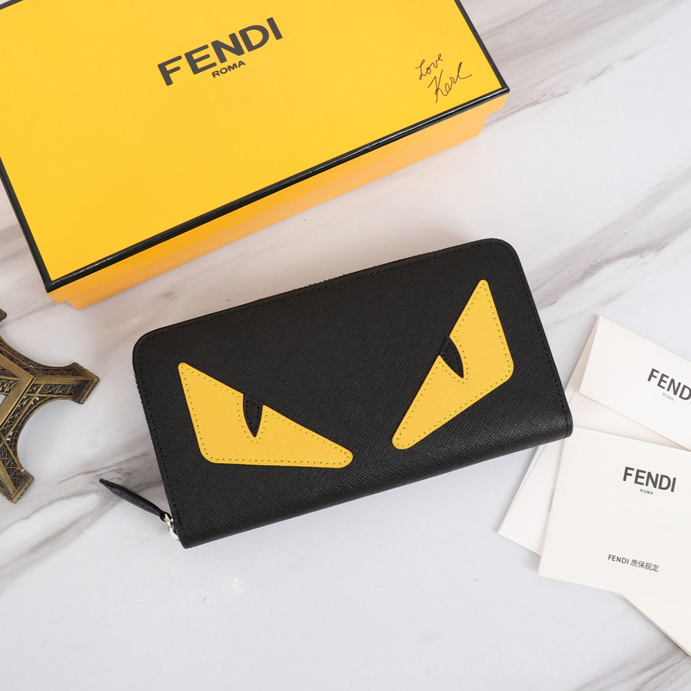 FENDI FF Printing Leather Wallte