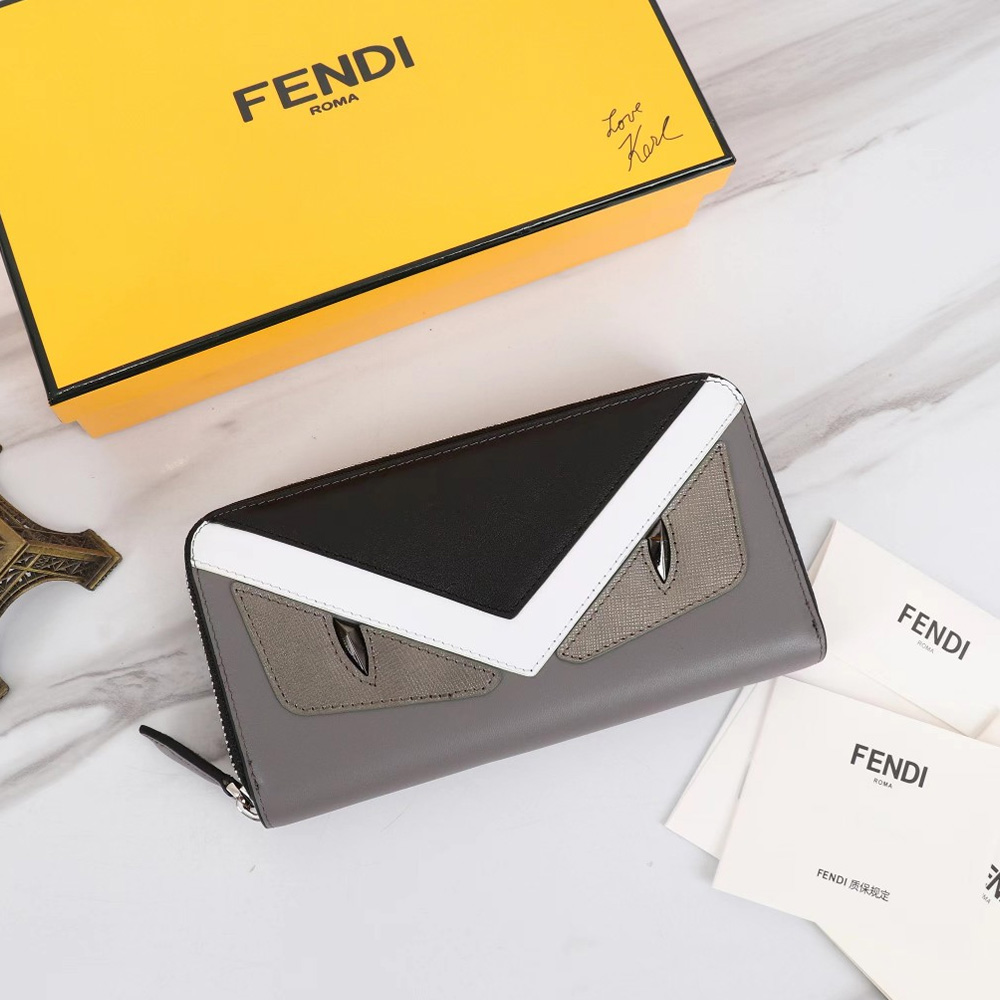 FENDI FF Printing Leather Wallte