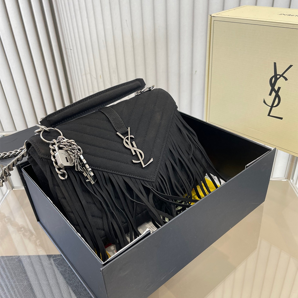 Saint Laurent YSL Monogram Tassel Hand Crossbody Bag