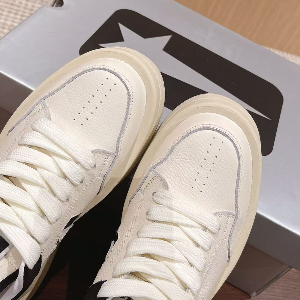 Rick Owens X Drkshdw Turbowpn Leather Sneakers