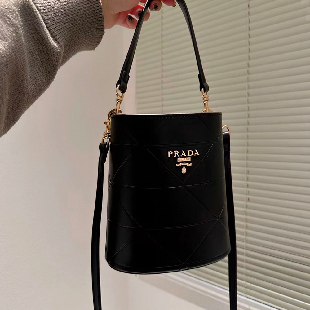 Prada Checkered Bucket Bag