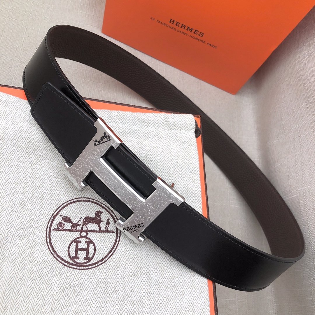 Hermes H Belt Buckle & Reversible Brown For Women, Women Belt 380MM