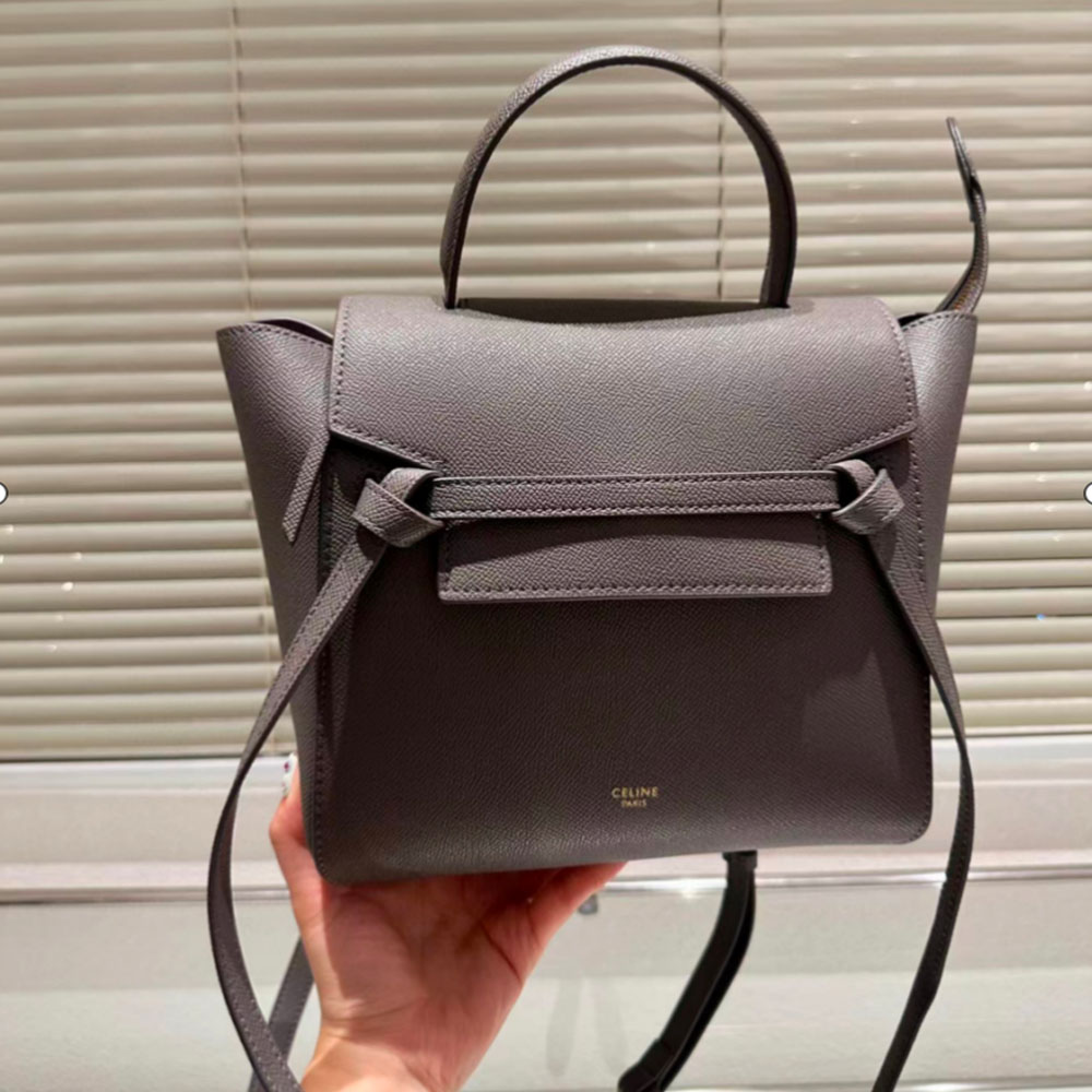 CELINE Grained Calfskin Micro  Bag