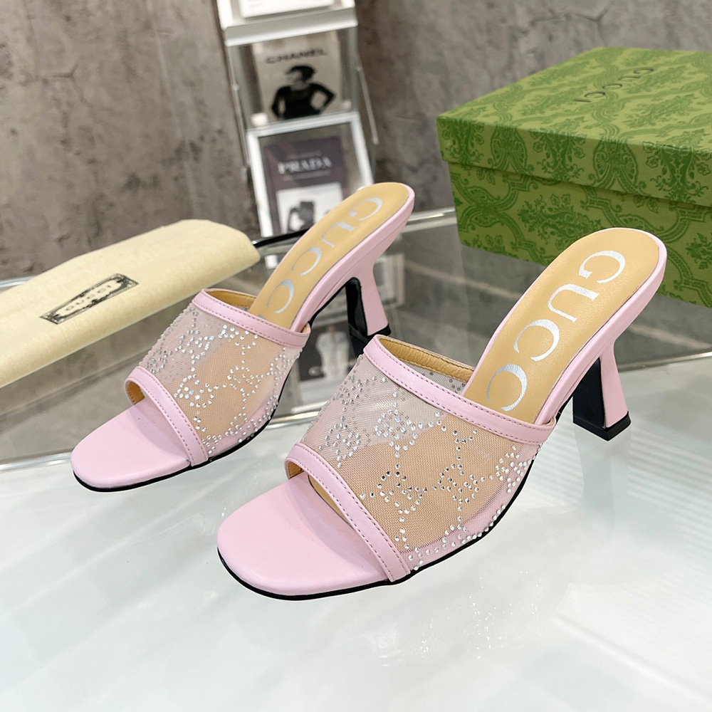 Gucci Mesh High heel Sandals Slide Sandal