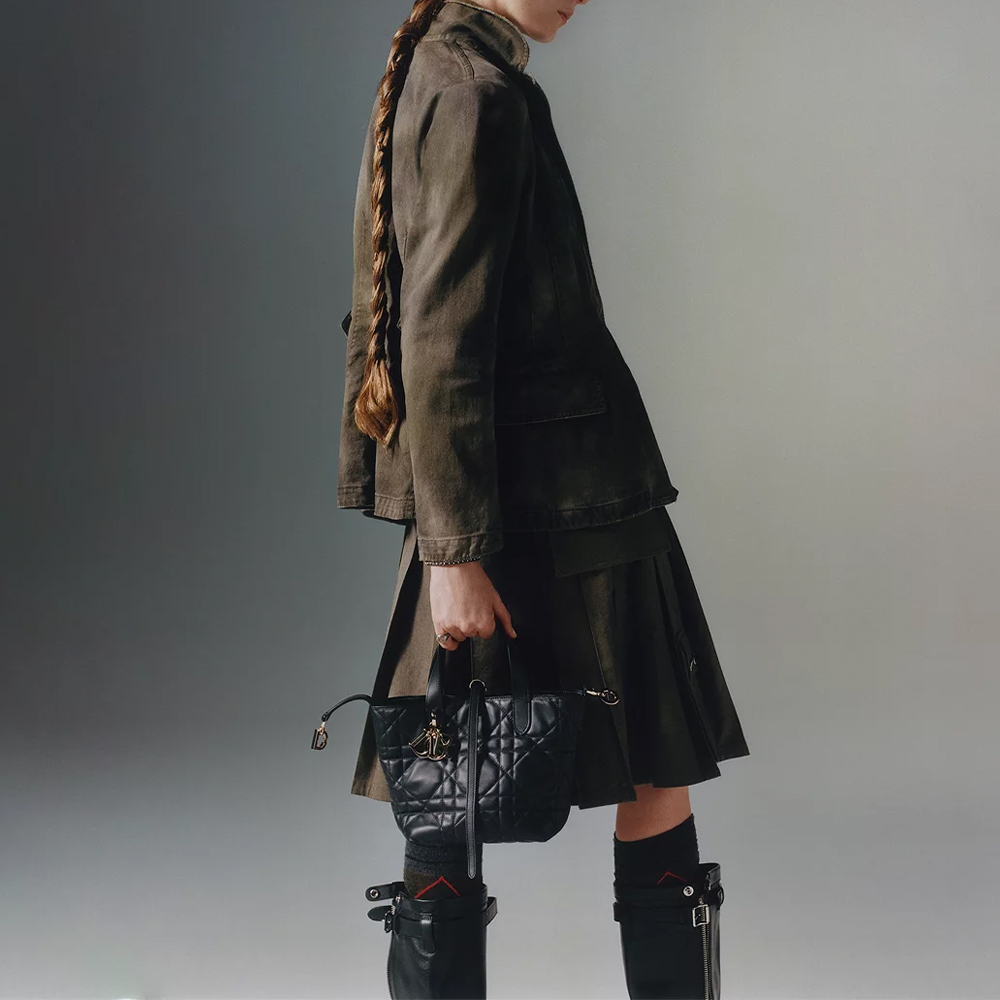 Dior Toujours Rattan pattern Tote Bag