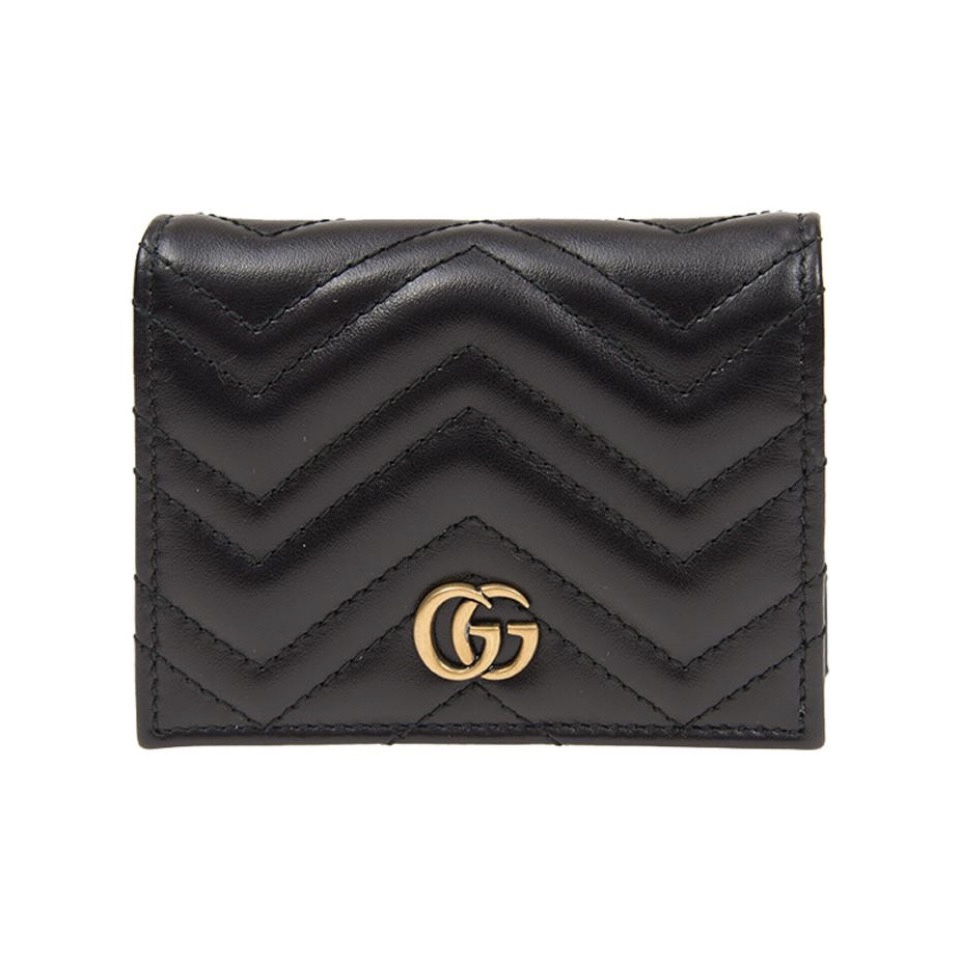 Gucci Unisex GG Marmont Card Case Wallet Double G