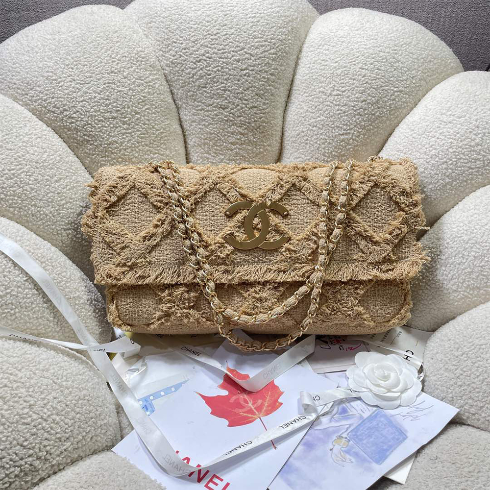 Chanel Large Crochet Flap Shoulder Bag