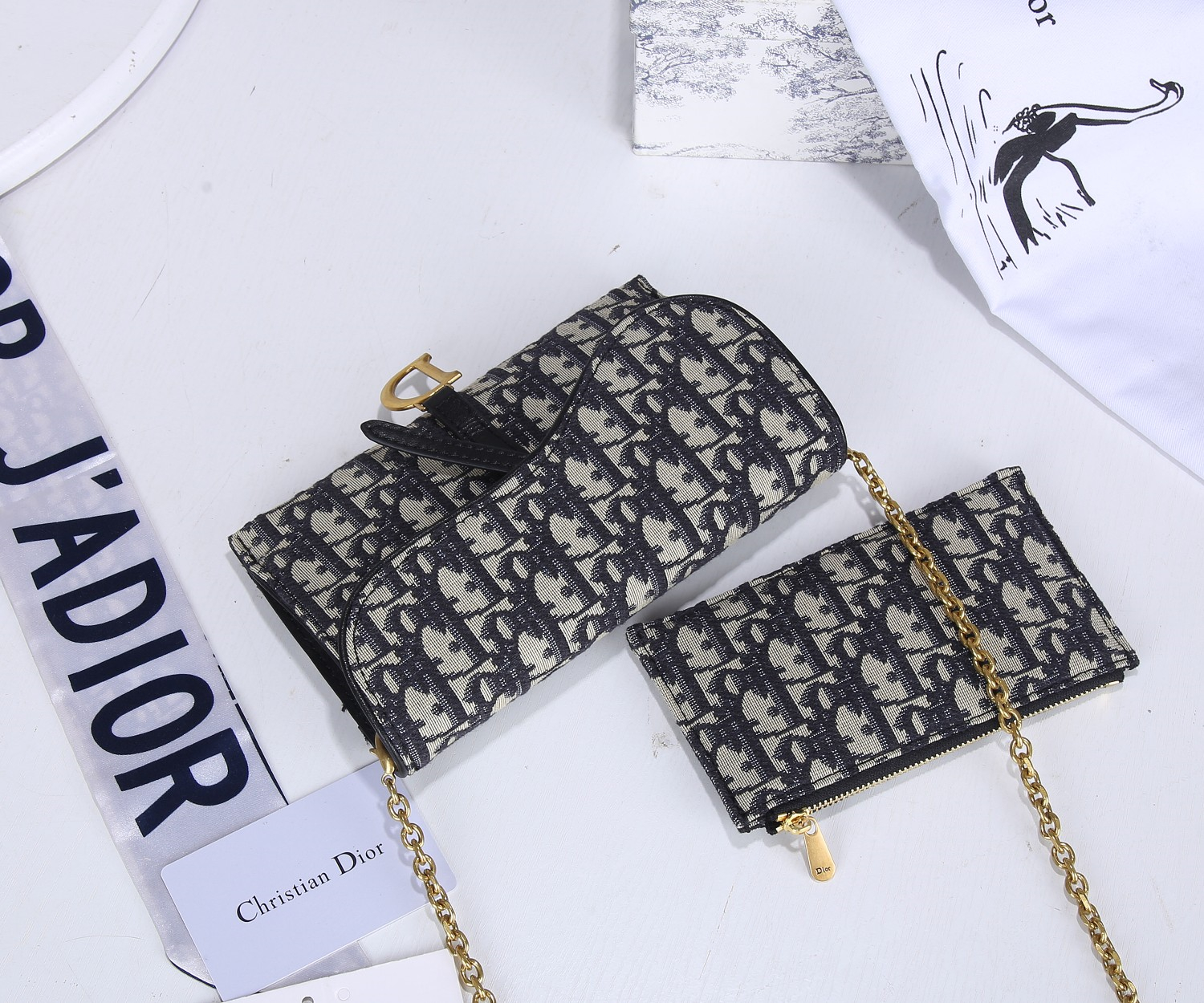 Dior SADDLE bag Blue Dior Oblique Jacquard