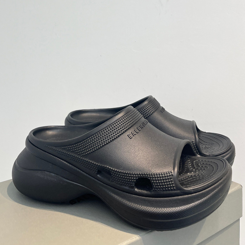 Balenciaga Pool Crocs Rubber Platform Slippers  Slide Sandal