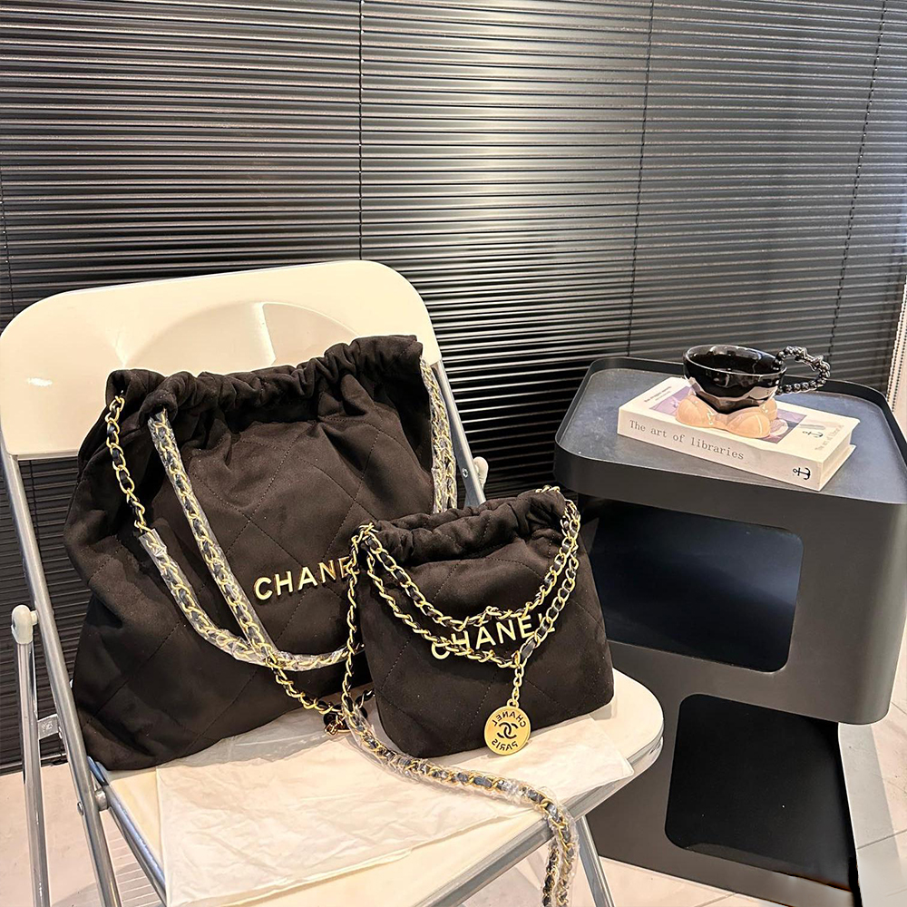 CHANEL 22bag Smal&Medium Suede Garbage HANDBAGShoulder Bag