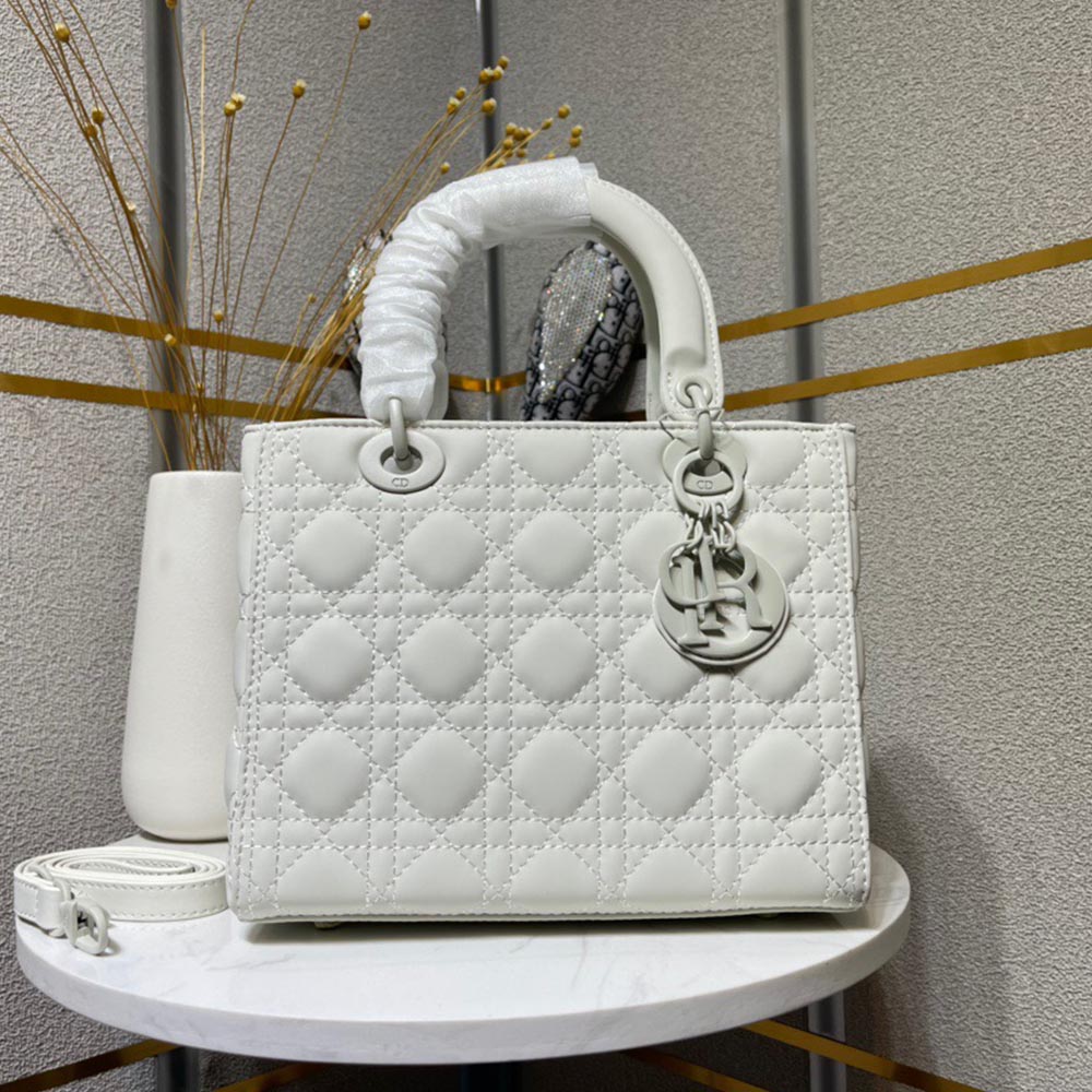 Dior The LADY DIOR Medium Bag-Matte cowhide leather