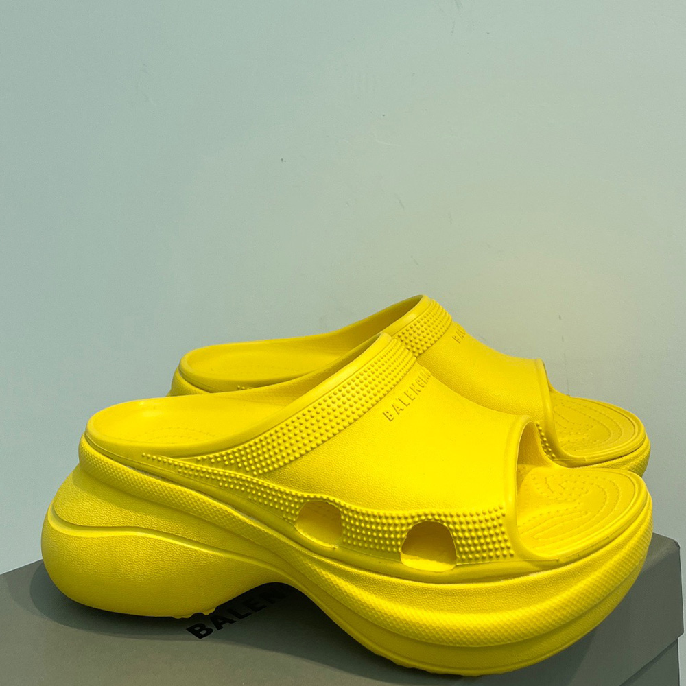 Balenciaga Pool Crocs Rubber Platform Slippers  Slide Sandal