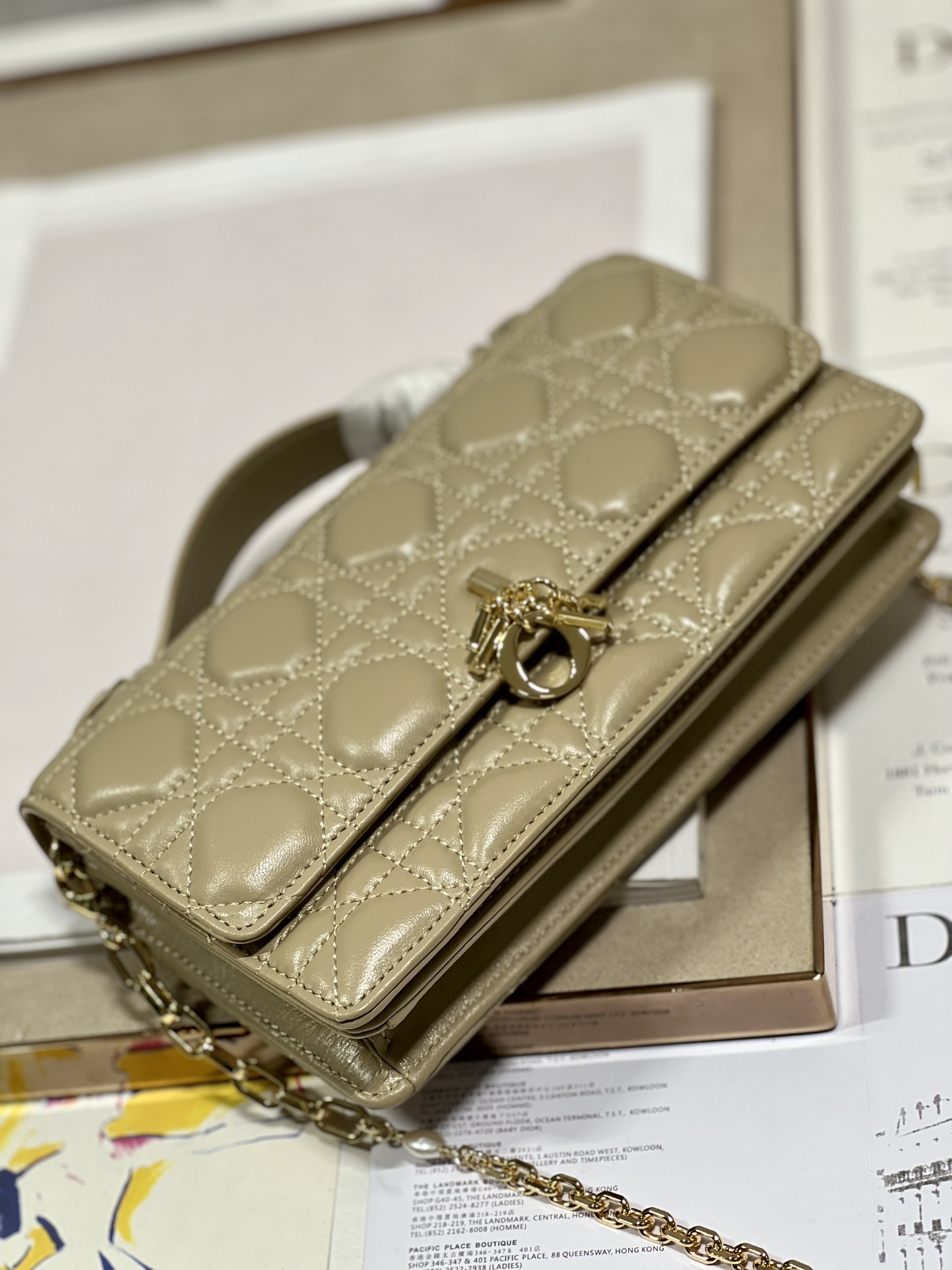 Dior Miss Mini Bag Apricot Cannage