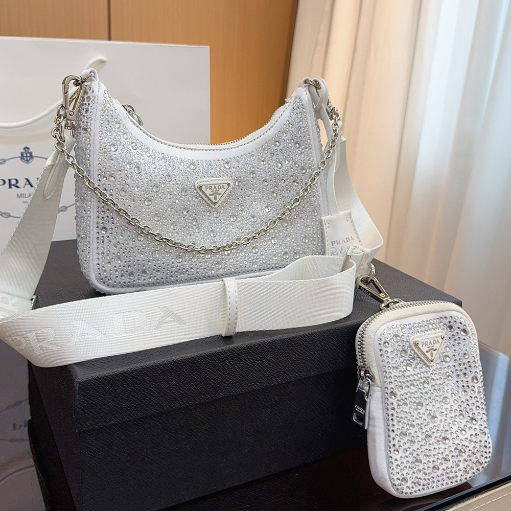 Prada Re-Edition  Crystal  Shoulder Messenger Bag