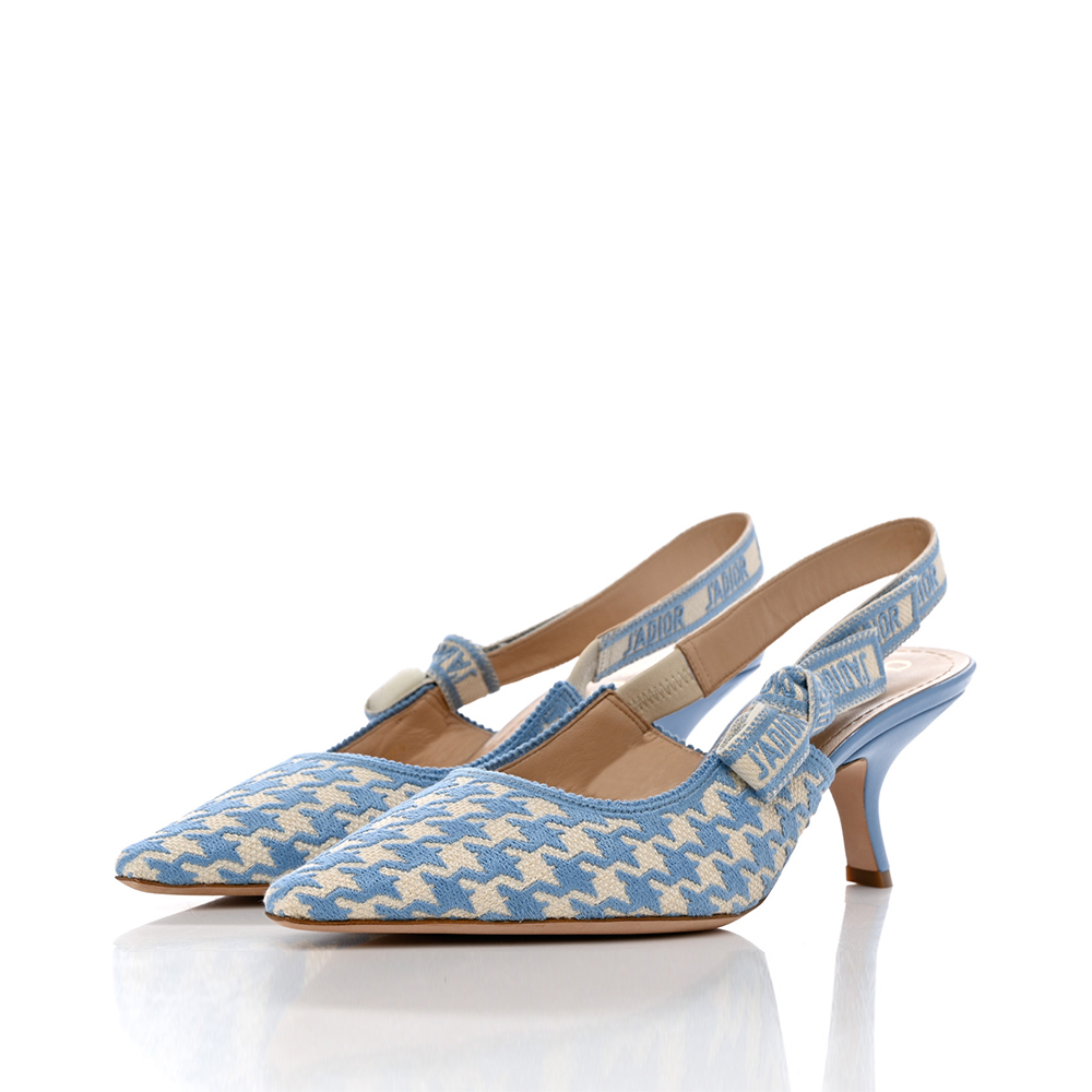 Dior Cotton Houndstooth J'Adior Slingback Heel