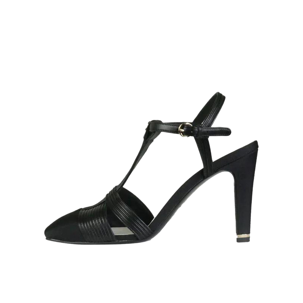 CHANEL C buckle Rhinestone High Heels