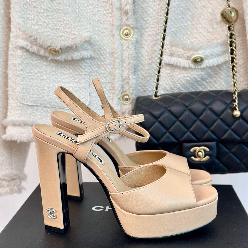 CHANEL Waterproof Platform Double C  12cm Heels