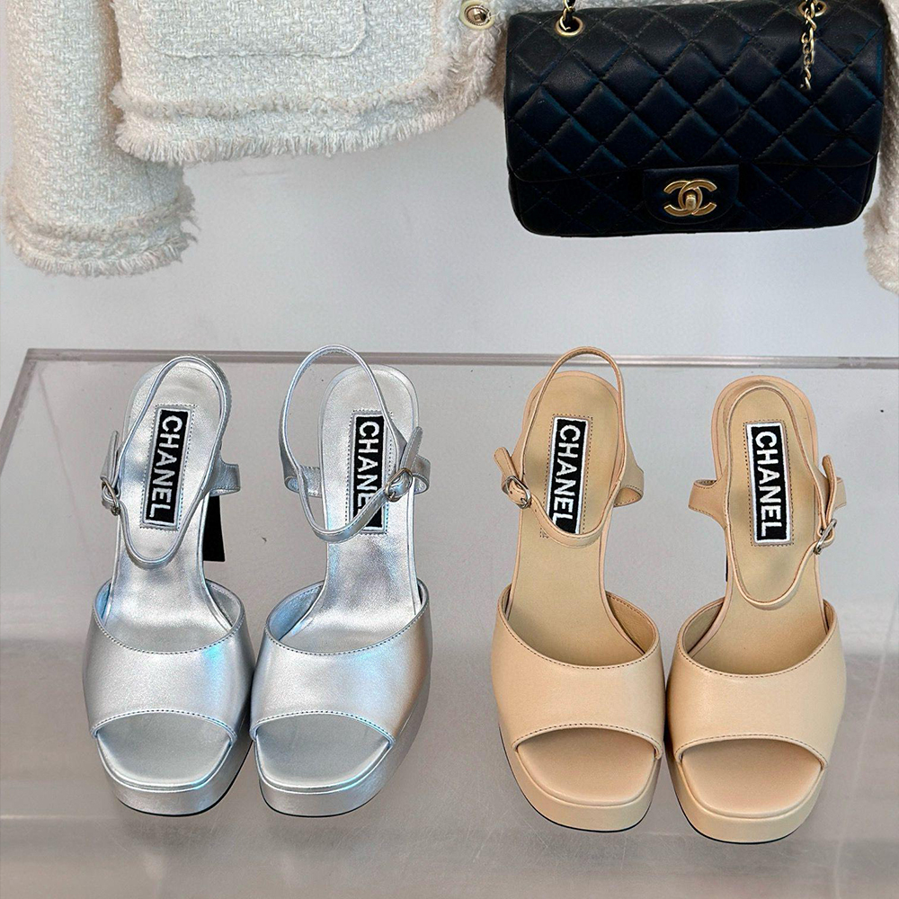 CHANEL Waterproof Platform Double C  12cm Heels