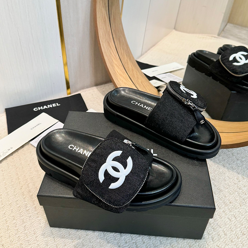 Chanel Pocket Bread Slippers