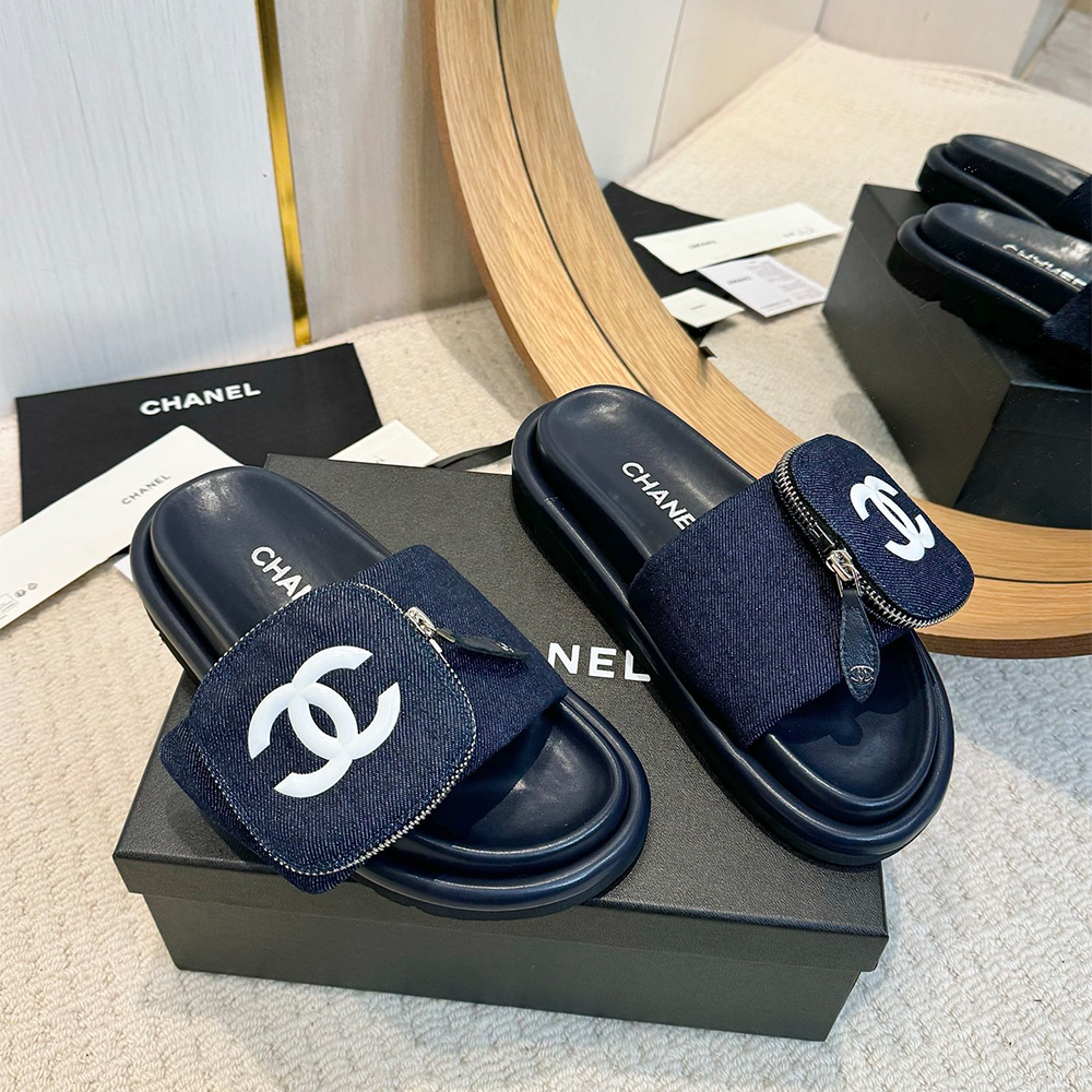 Chanel Pocket Bread Slippers