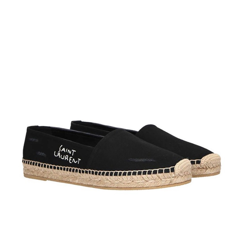 Saint Laurent YSL Fabric Canvas Flats
