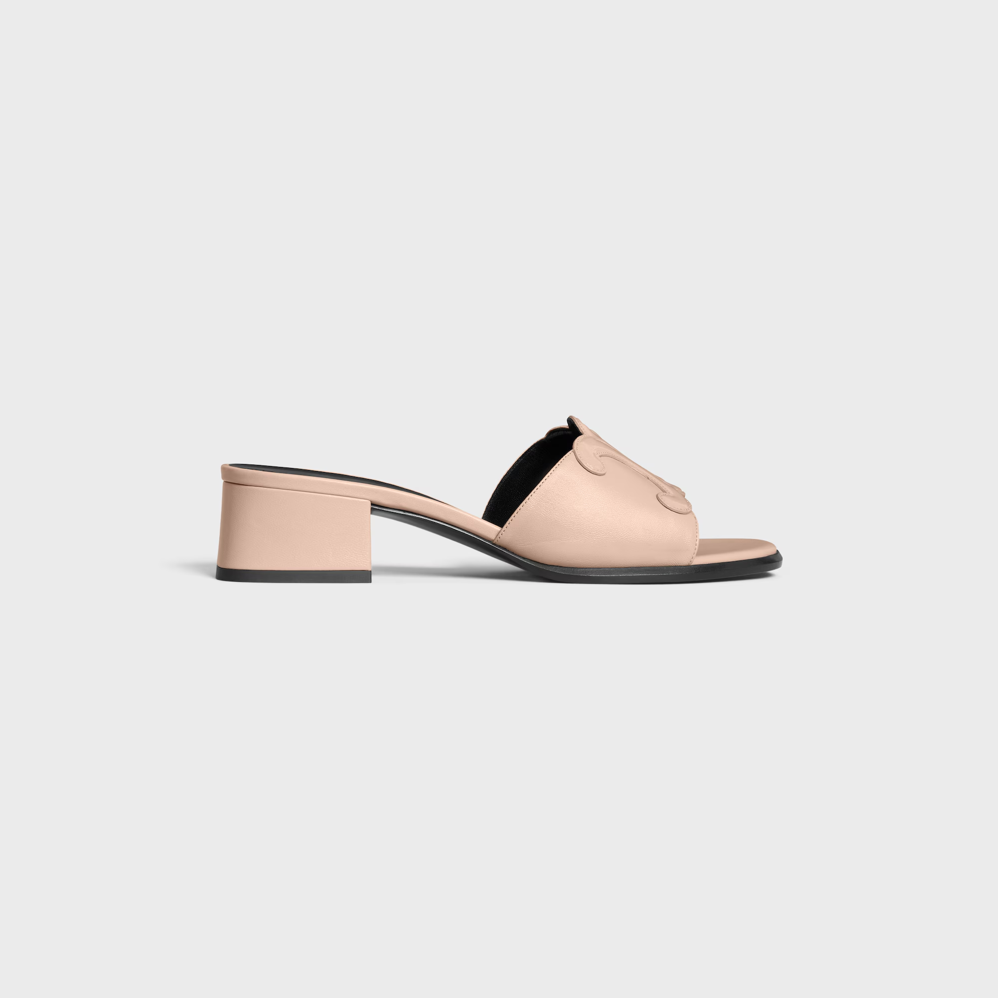 CELINE CLEMENCE MULE IN LAMBSKIN AND PATENT CALFSKIN