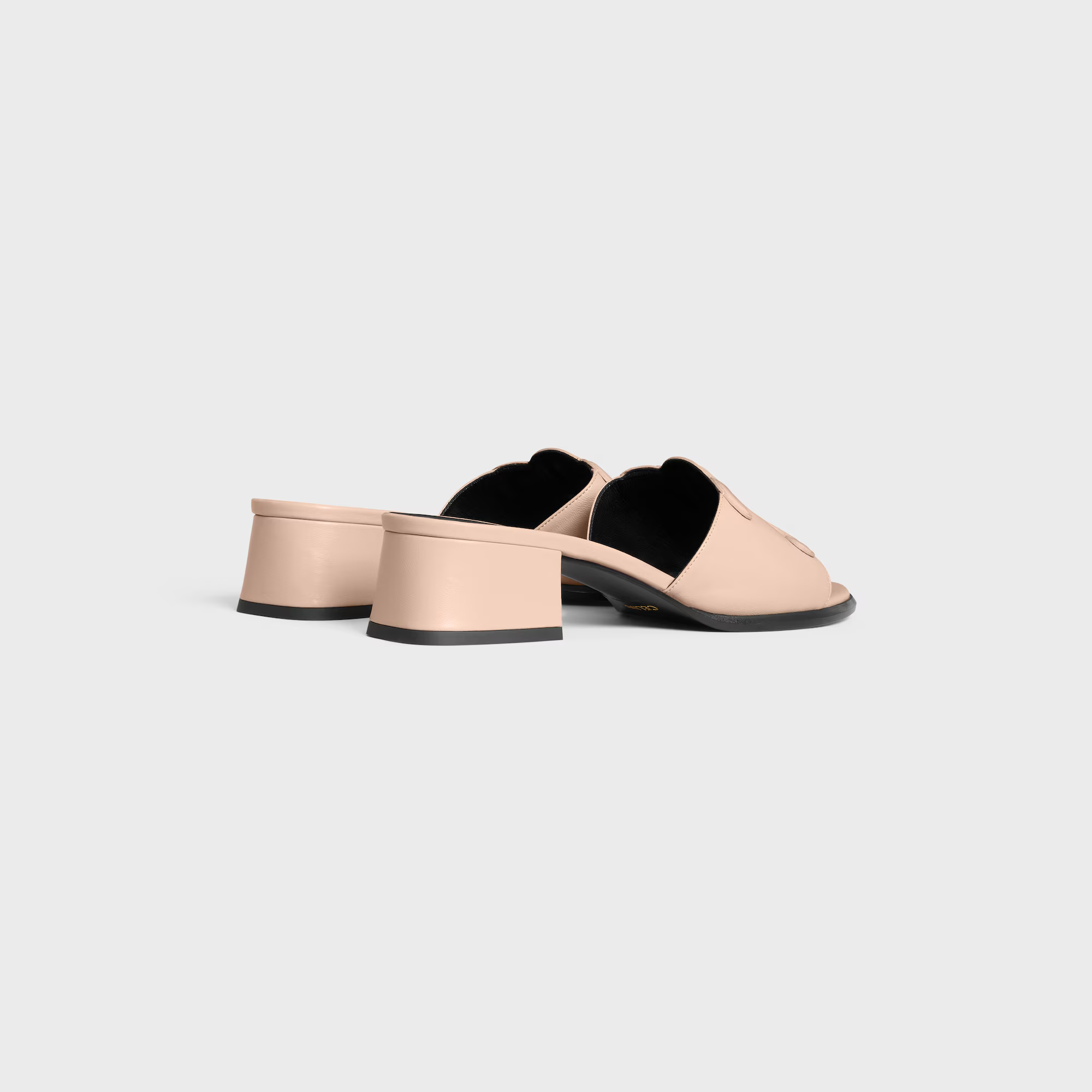 CELINE CLEMENCE MULE IN LAMBSKIN AND PATENT CALFSKIN