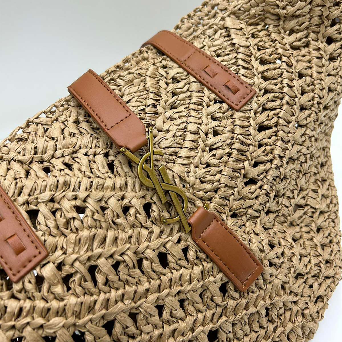 Saint Laurent Medium Raffia Tote