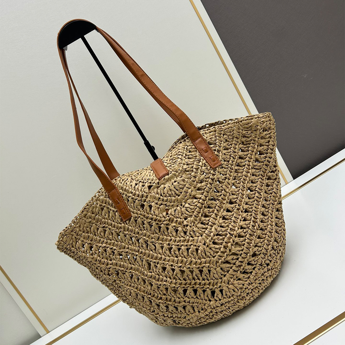 Saint Laurent Medium Raffia Tote