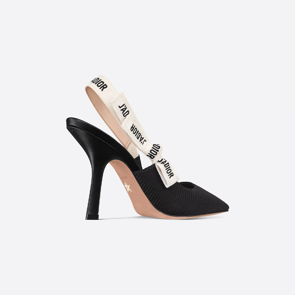 Dior J'Adior Embroidered Lace Halter Heels Slide Sandal