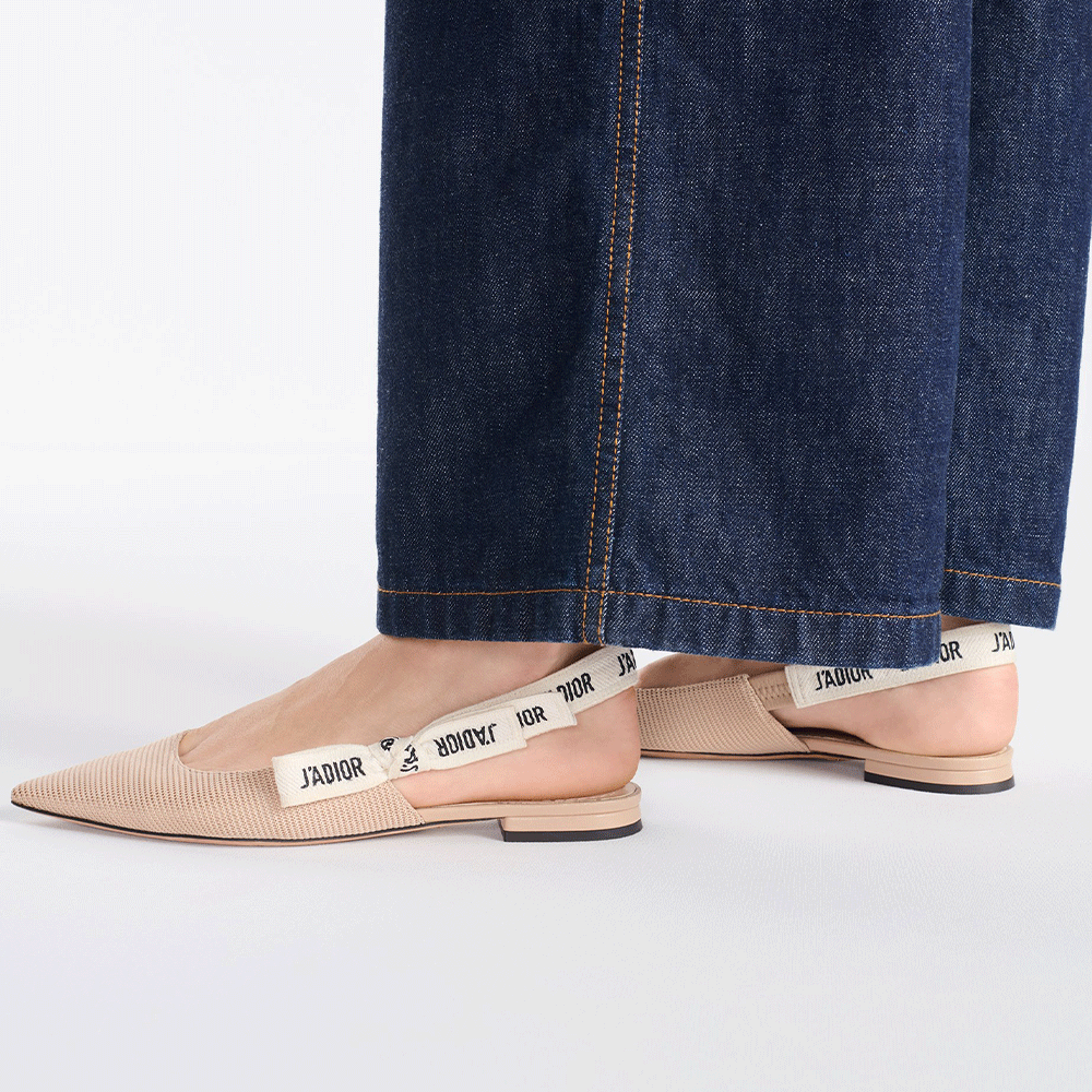 Dior J'Adior Embroidered Lace Halter Heels Slide Sandal