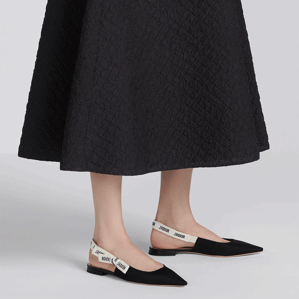 Dior J'Adior Embroidered Lace Halter Heels Slide Sandal